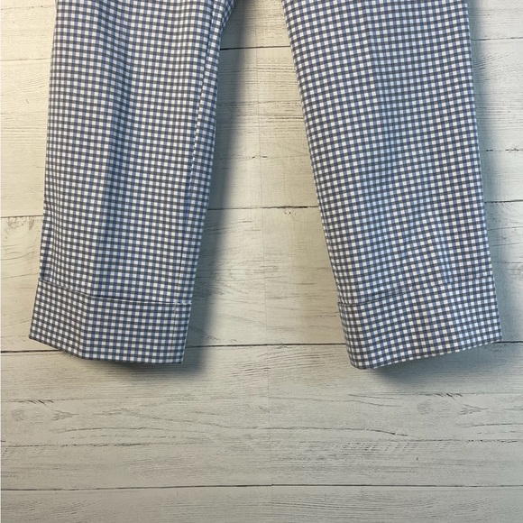 Anthropologie Sitwell Capri Checkered Pants Mid Rise Stretchy Straight Leg Sz 4 - Picture 6 of 10
